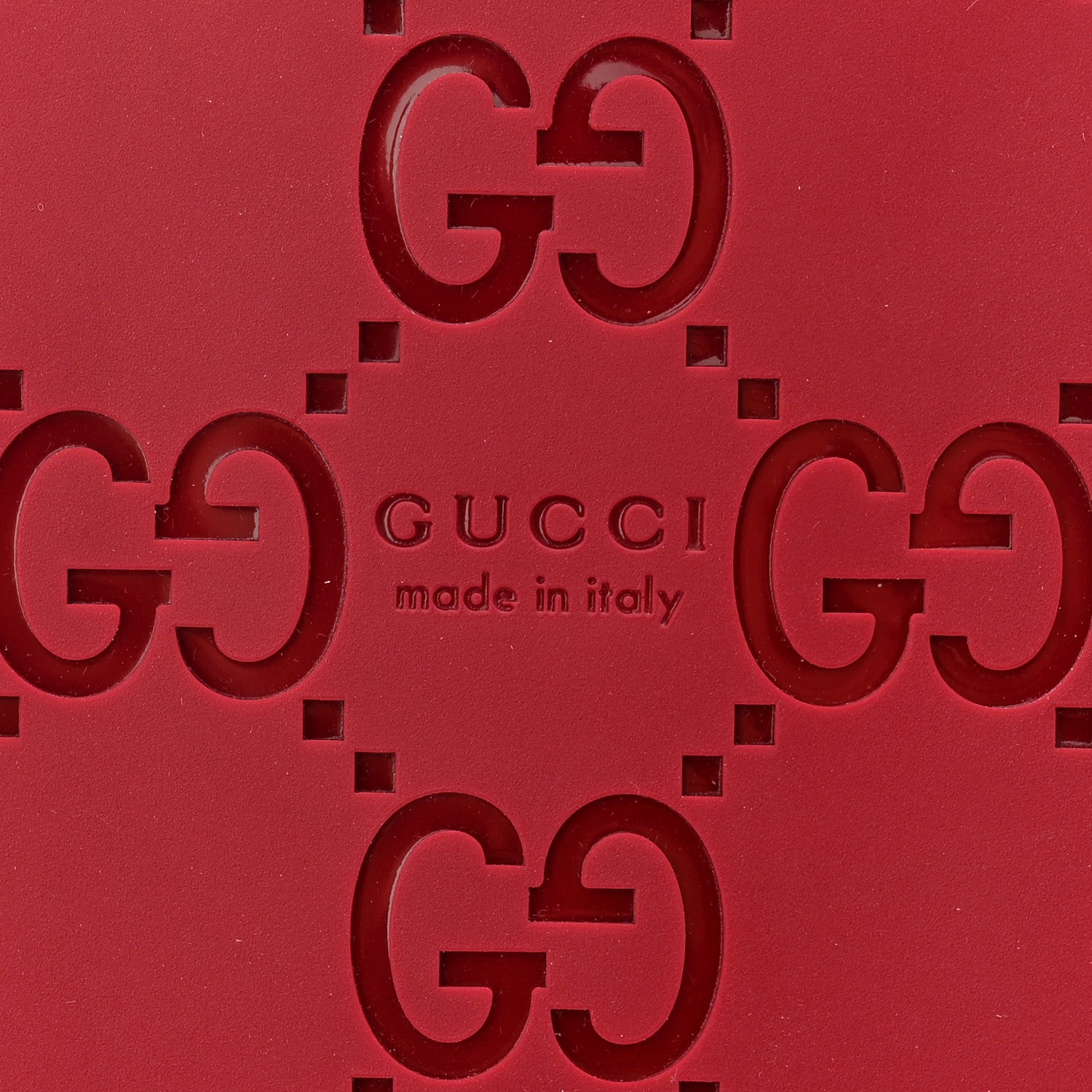 Guccissima GG Embossed Womens Sandals 39.5 Rosso Ancora