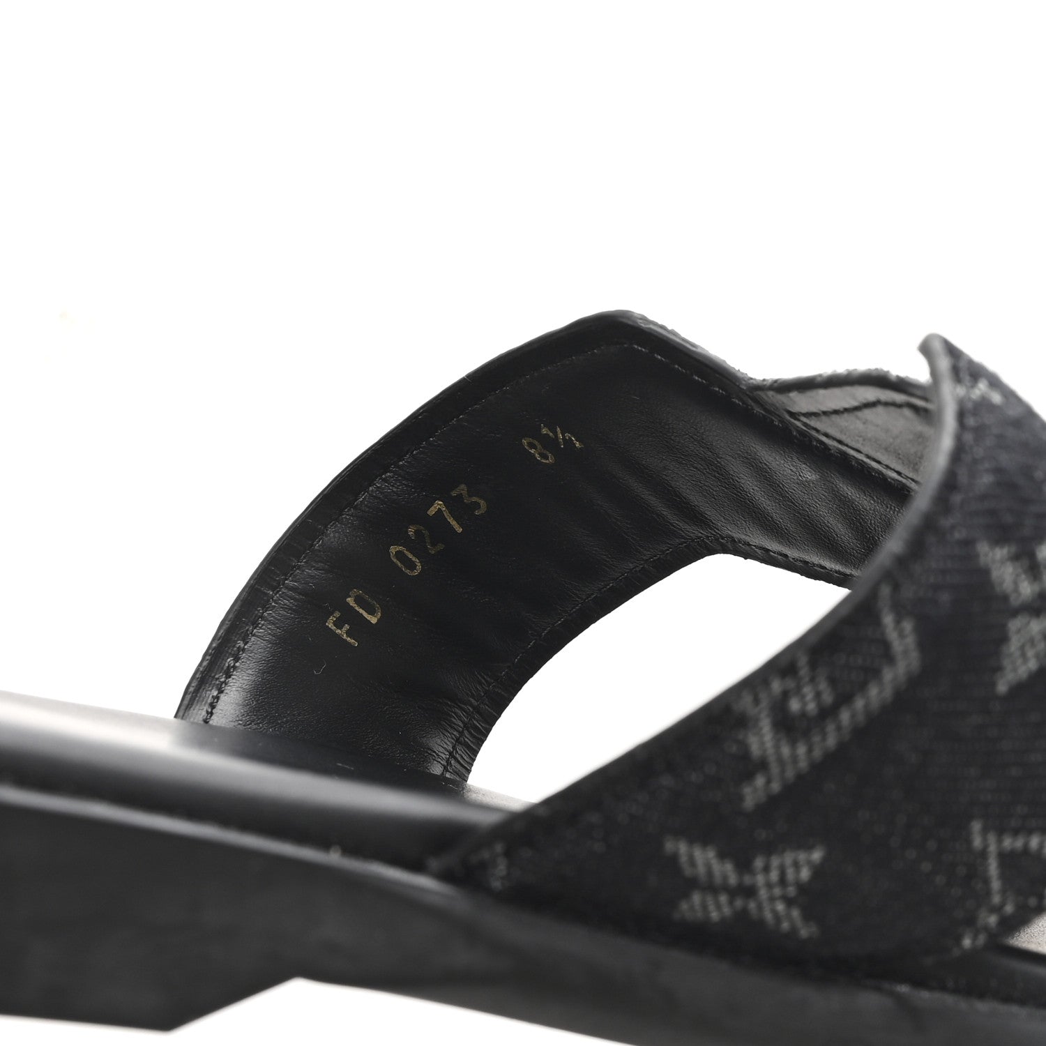Monogram Denim Mens LV Oasis Mules 8.5 Black