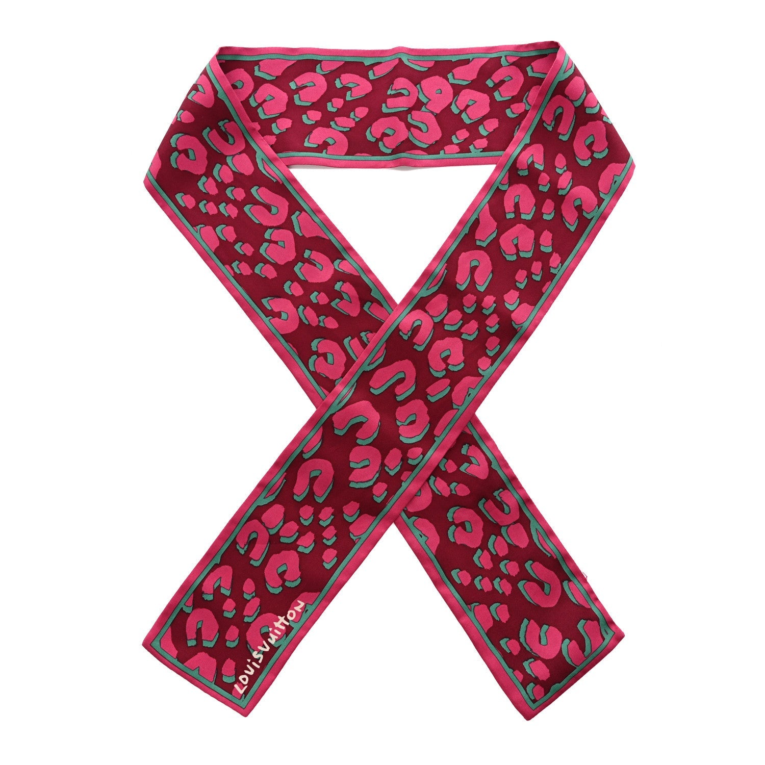 Silk Leopard Bandeau Rouge Fauviste