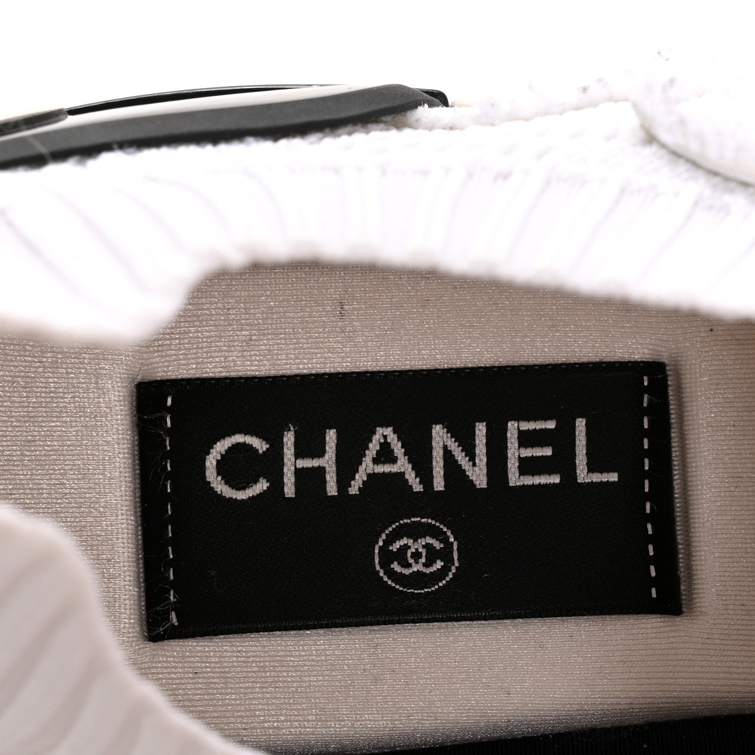 Fabric Logo Sneakers 39.5 White