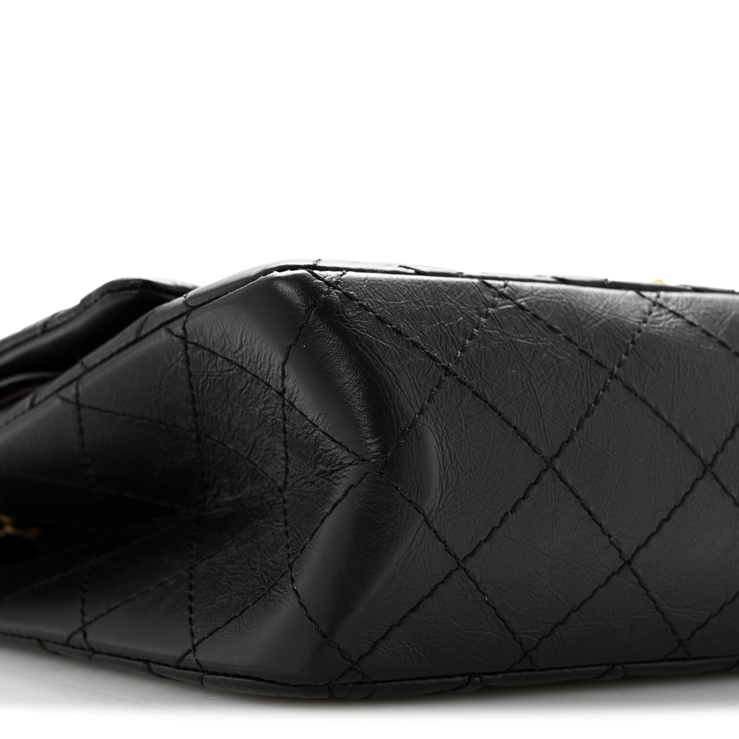Aged Calfskin Quilted 2.55 Reissue 226 Flap Black