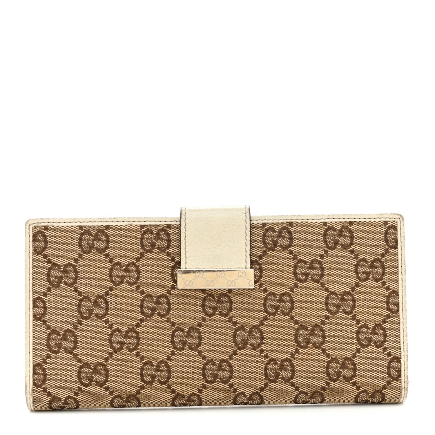 Monogram Icon Bar Continental Flap Wallet Off White