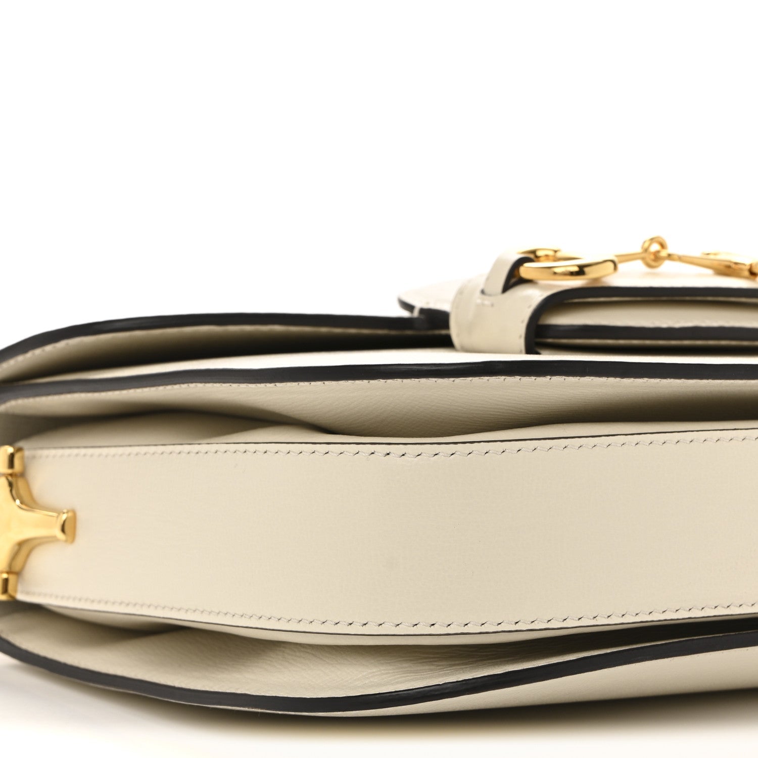 Azalea Calfskin Horsebit 1955 Shoulder Bag Mystic White