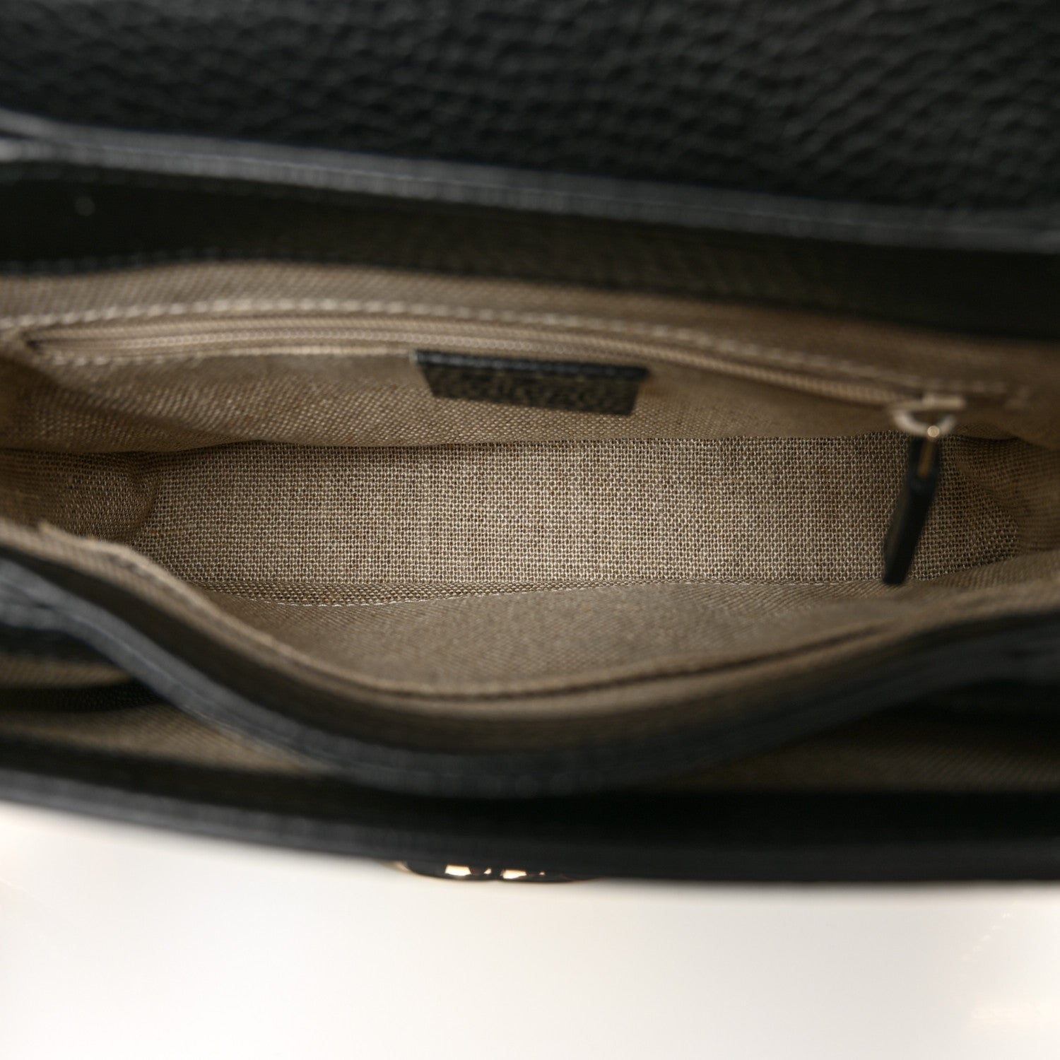 Dollar Calfskin Interlocking G Crossbody Bag Black