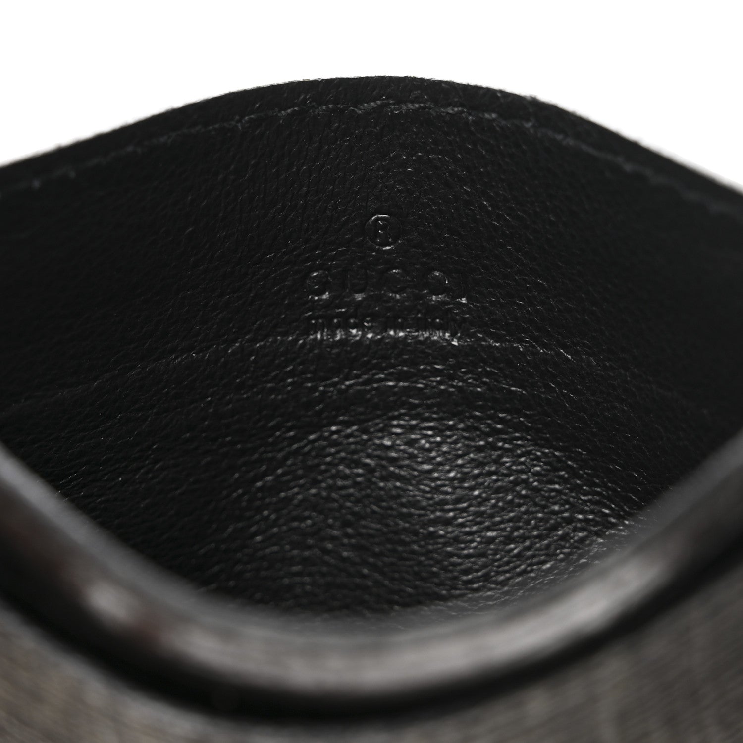 GG Plus Monogram Card Holder Black