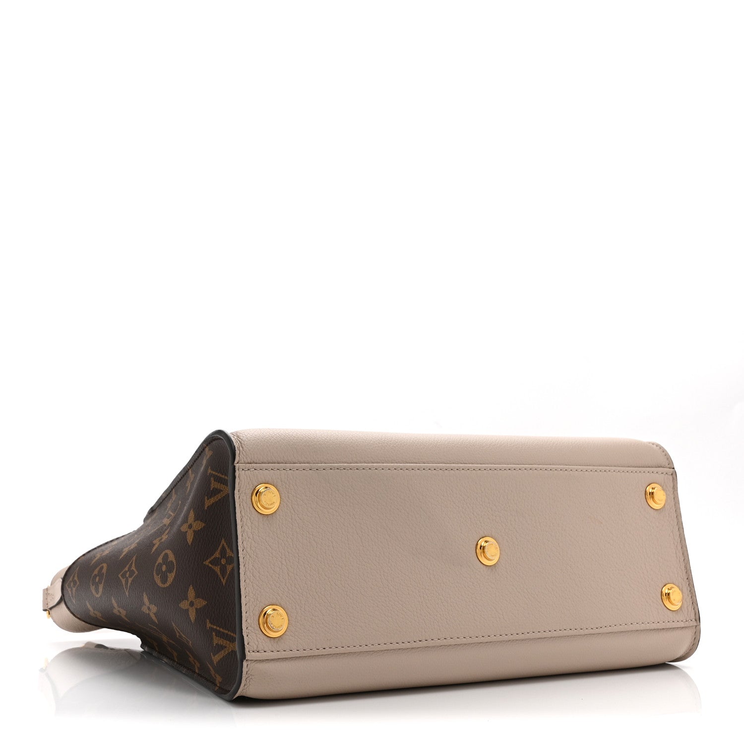 Calfskin Monogram On My Side MM Greige