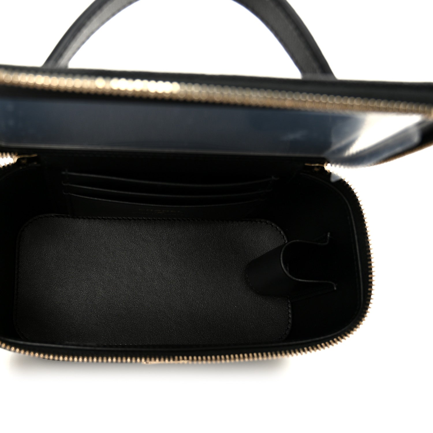 Caviar Quilted Top Handle Long Vanity Black