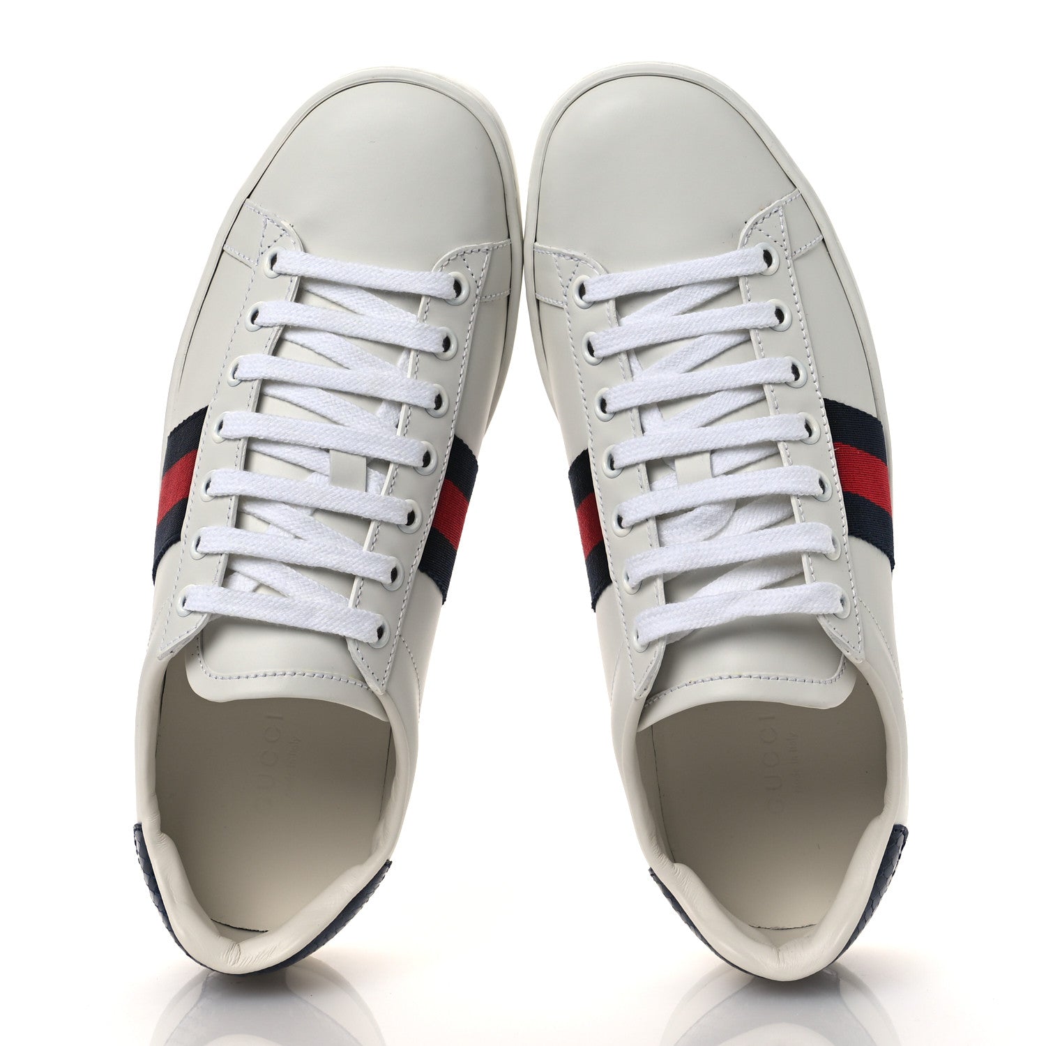 Calfskin Ayers Web Womens Ace Sneakers 37.5 White Blue