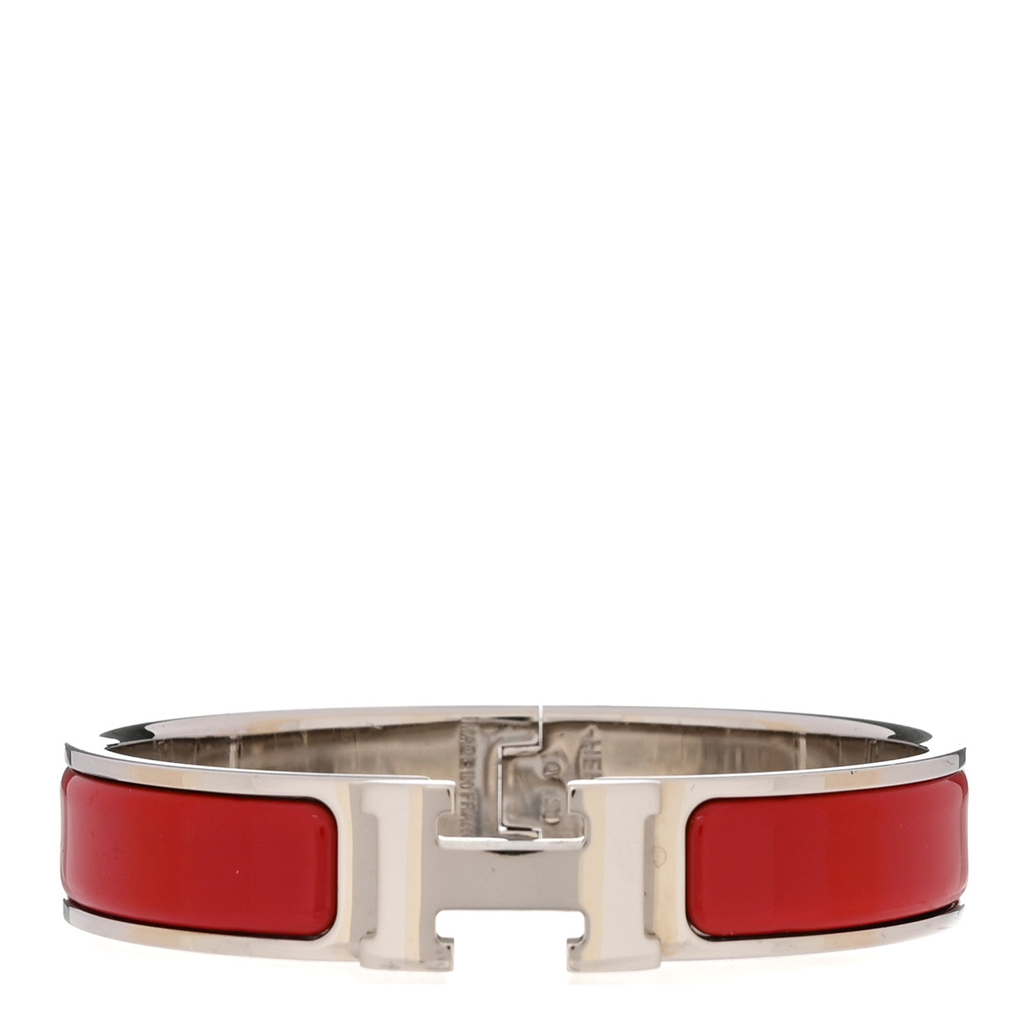 Enamel Narrow Clic Clac H Bracelet PM Rouge Amarante