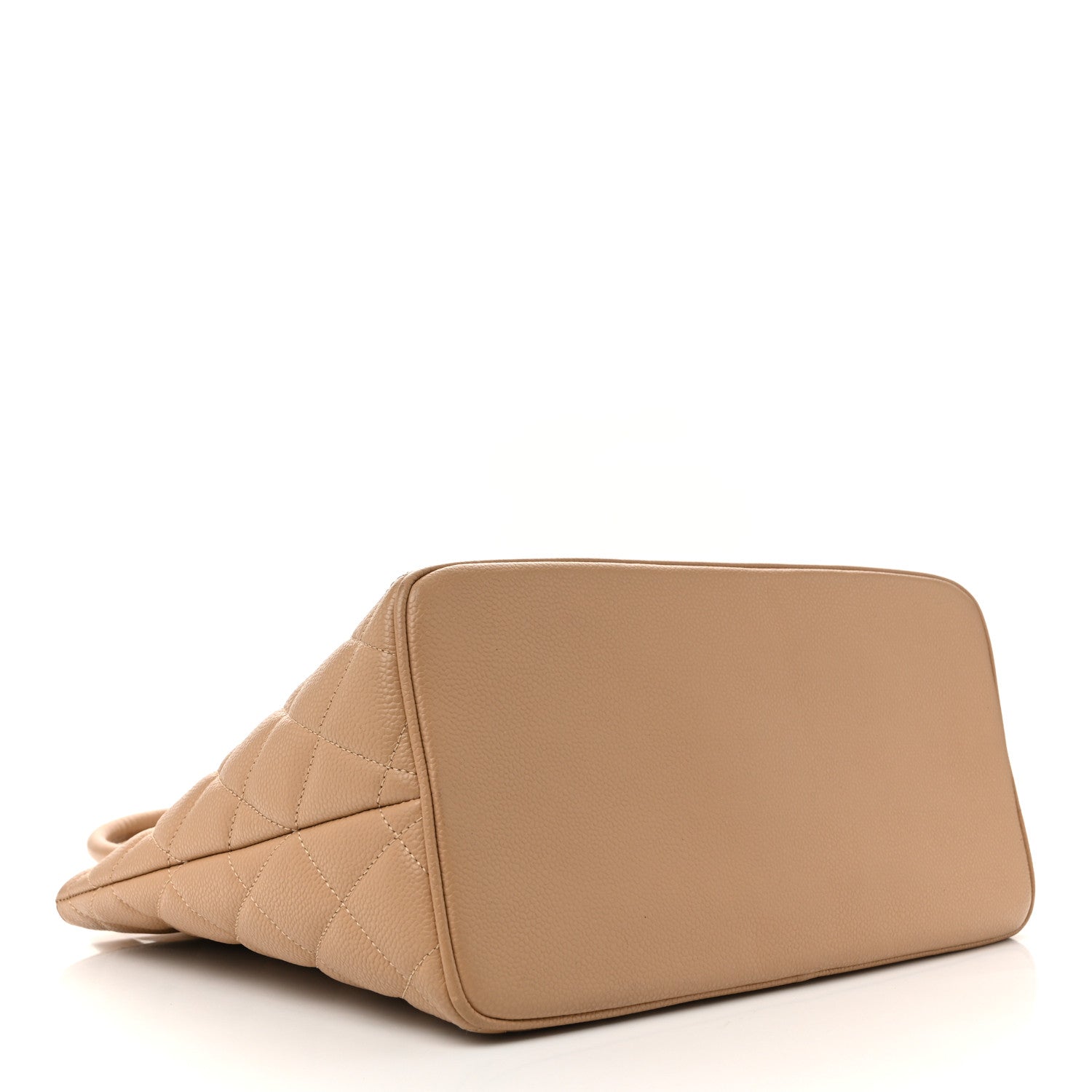 Caviar Quilted Medallion Tote Beige