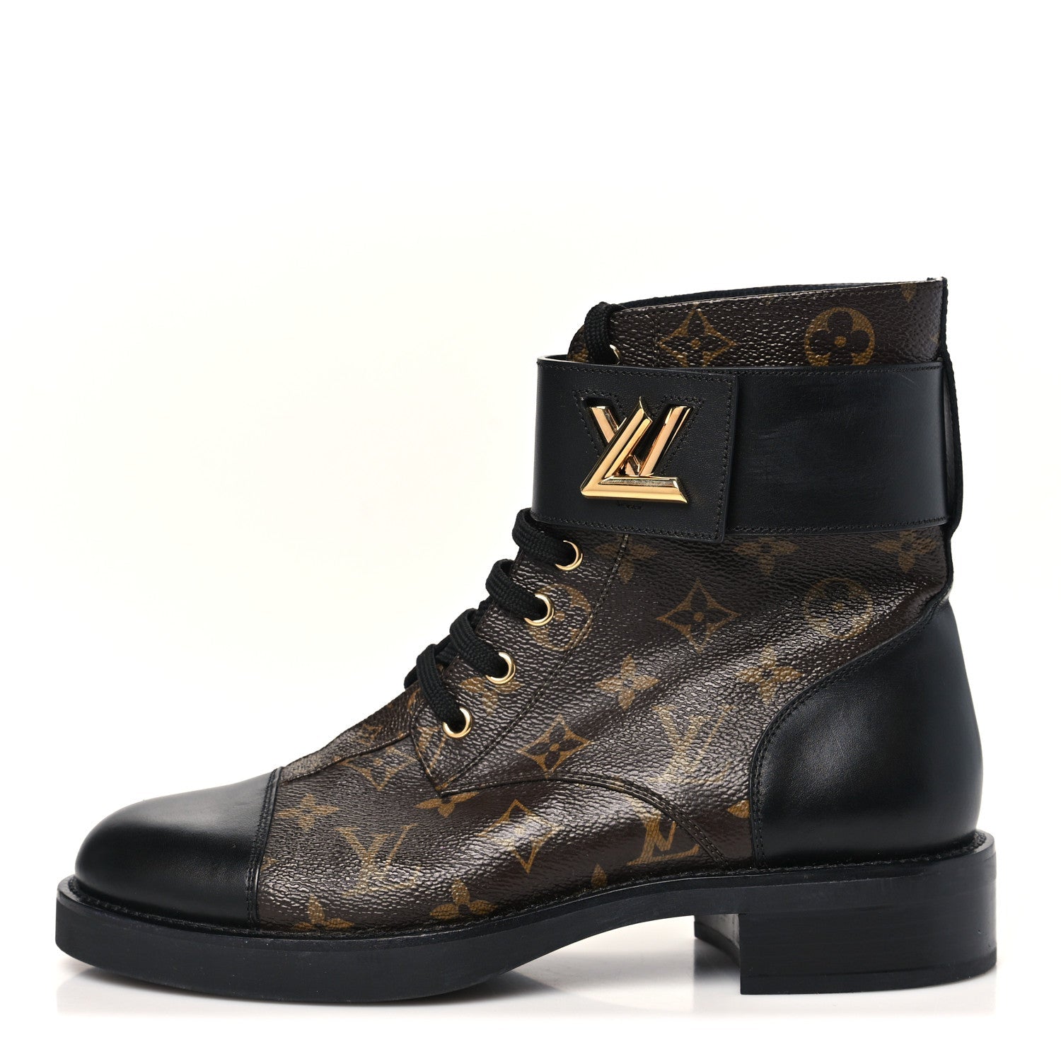 Calfskin Monogram Wonderland Flat Ranger Boots 40 Black