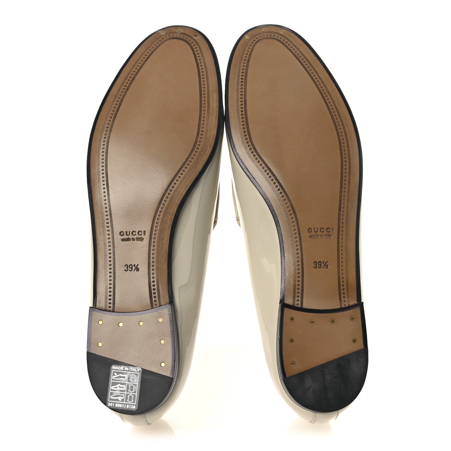 Patent Womens Jordaan Loafers 39.5 New Ivory