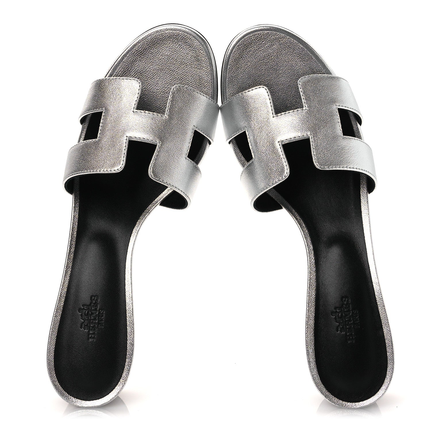 Metallic Nappa Oasis Sandals 41 Argent