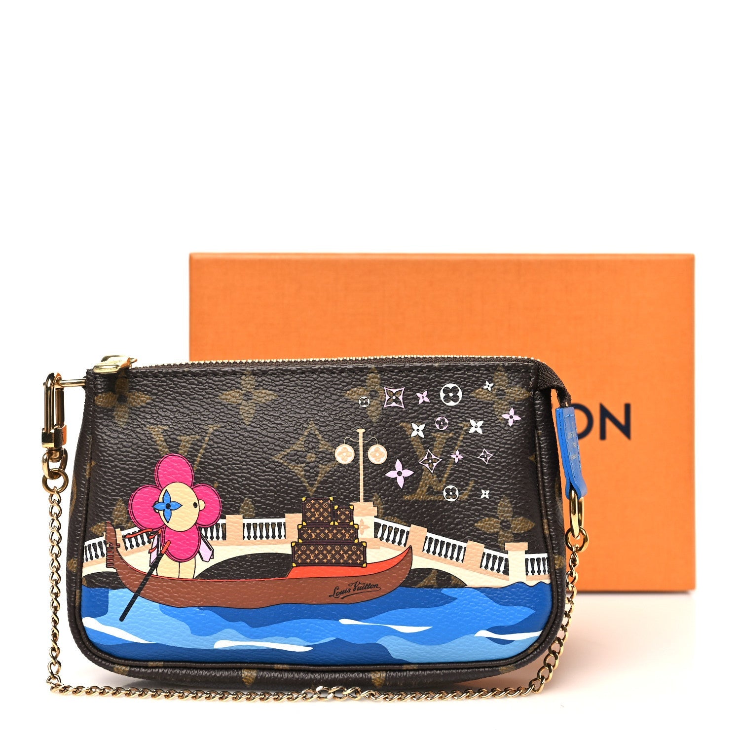 Monogram 2019 Christmas Animation Mini Venice Pochette Accessories Blue