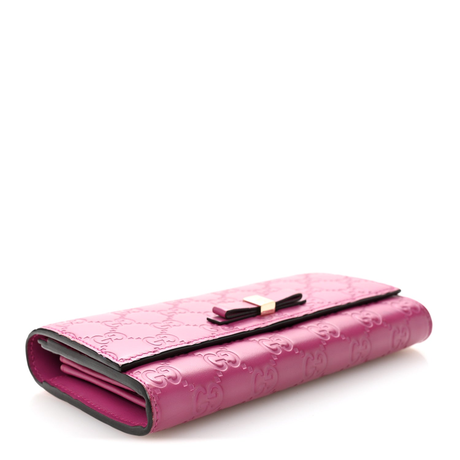 Guccissima Signature Bowy Continental Wallet Peonia Flower