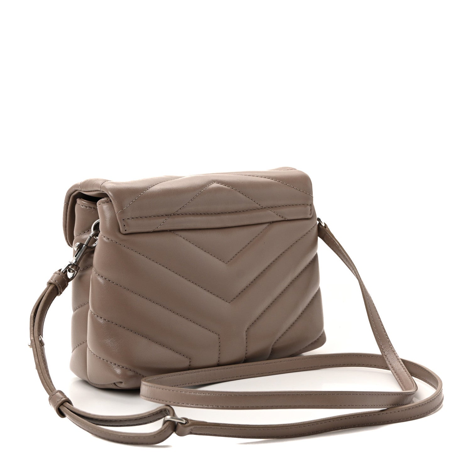 Calfskin Y Quilted Monogram Toy Loulou Crossbody Bag Mink