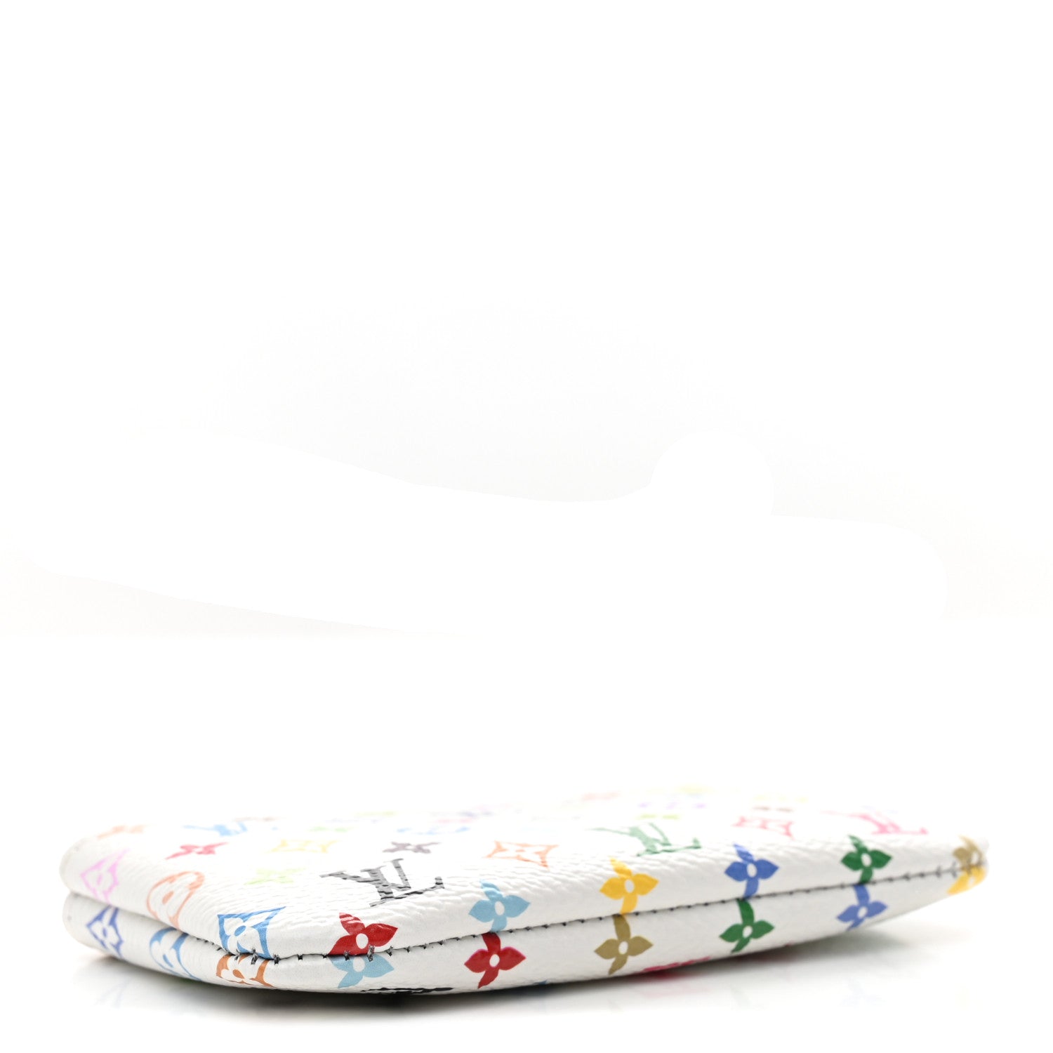 LV X TM Monogram Multicolor Key Pouch White