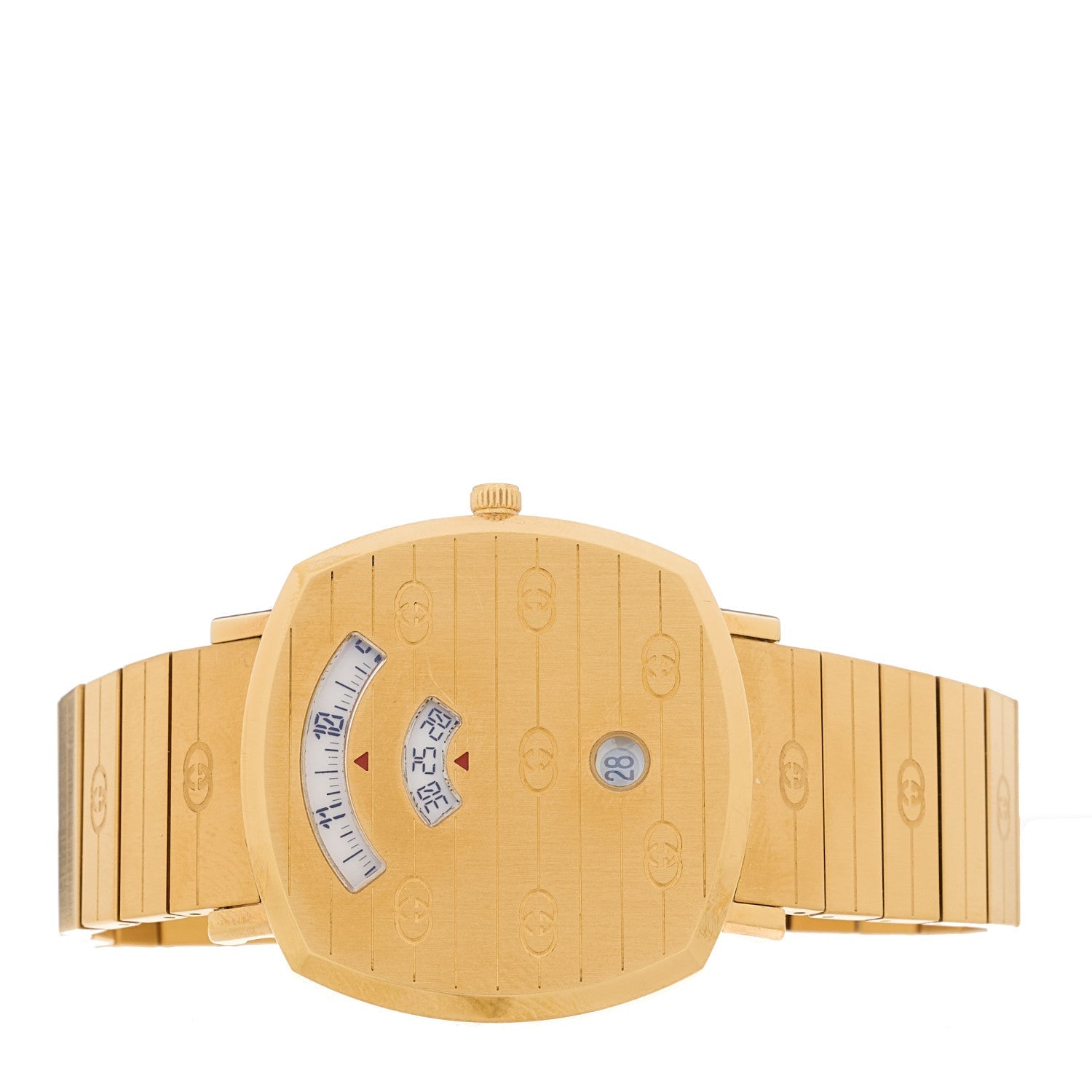 Stainless Steel 38mm Grip Quartz Watch Gold