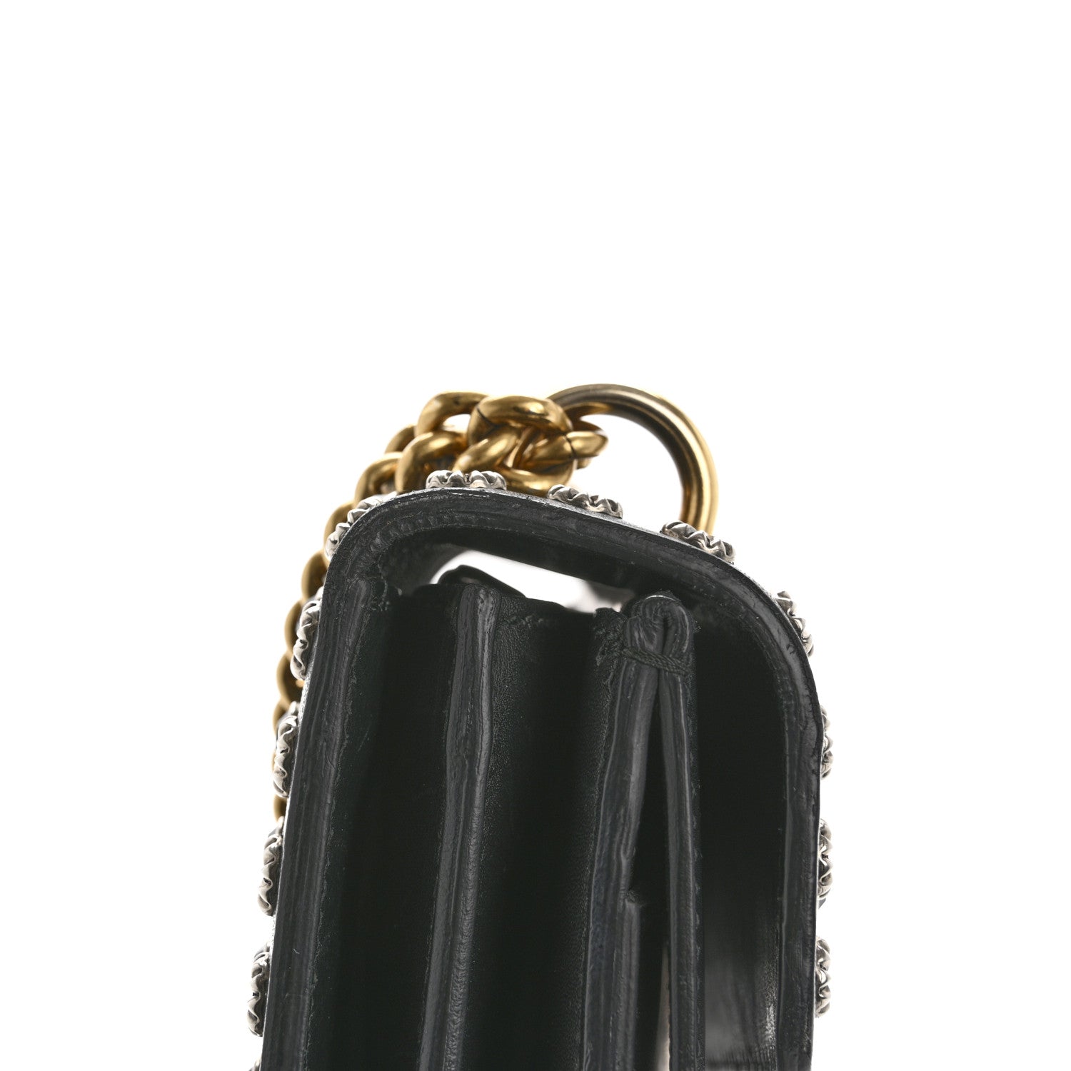 Calfskin Studded Small Dionysus Shoulder Bag Black