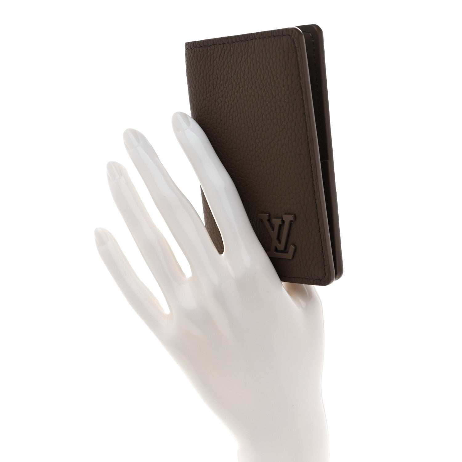 Grained Calfskin Aerogram Pocket Organizer Moka