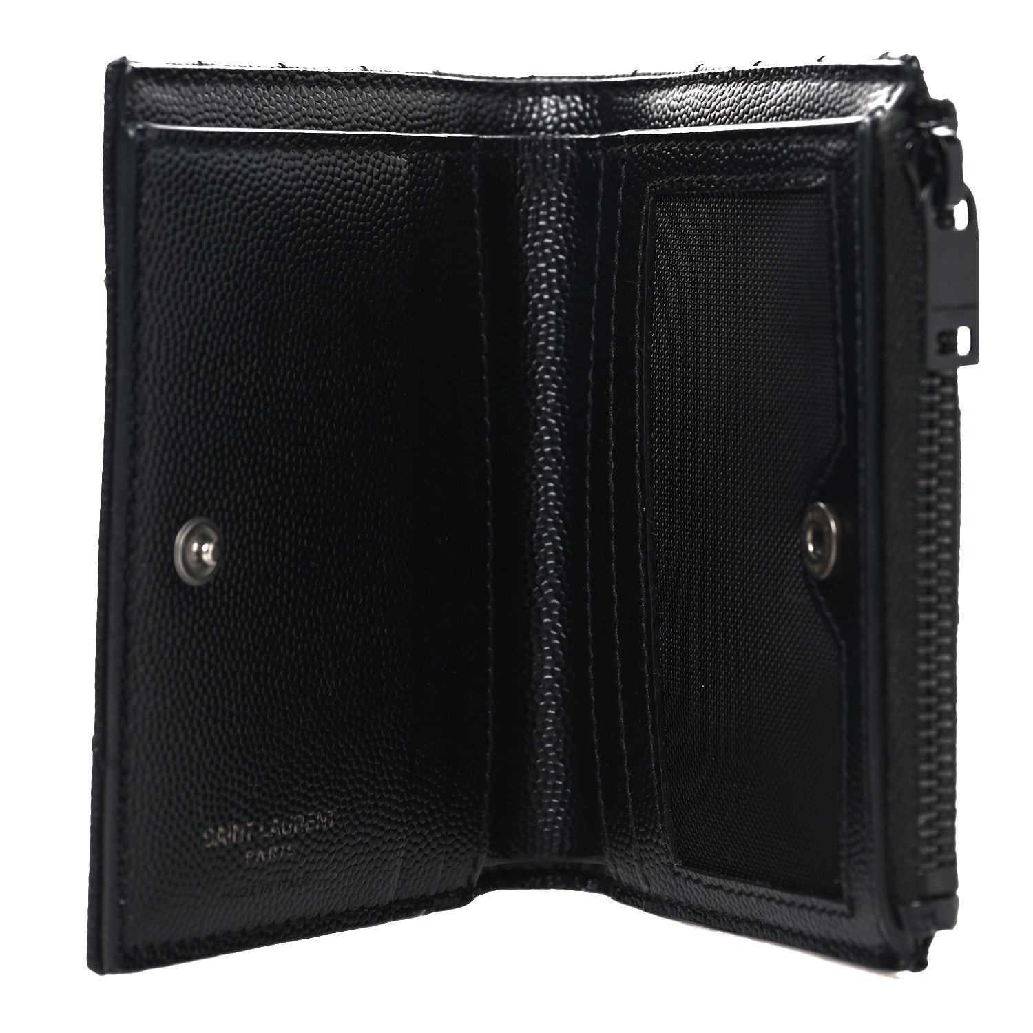 Grain De Poudre Matelasse Chevron Monogram Zipped Card Case Black