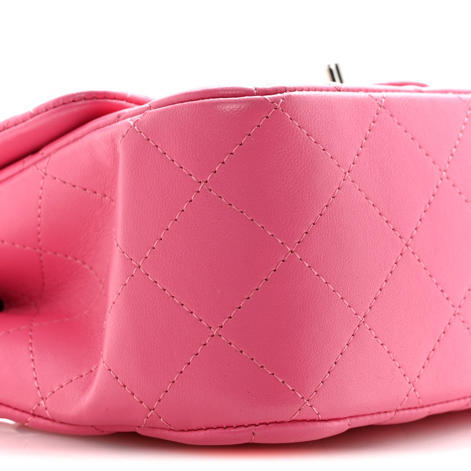 Lambskin Quilted Mini Square Flap Pink