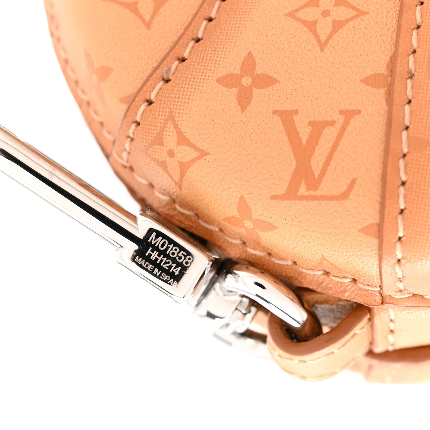 Calfskin Monogram LV Croissant Bag Charm Brown