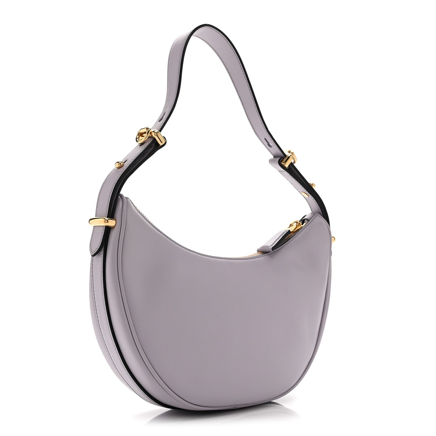 Soft Calfskin Arque Shoulder Bag Glicine