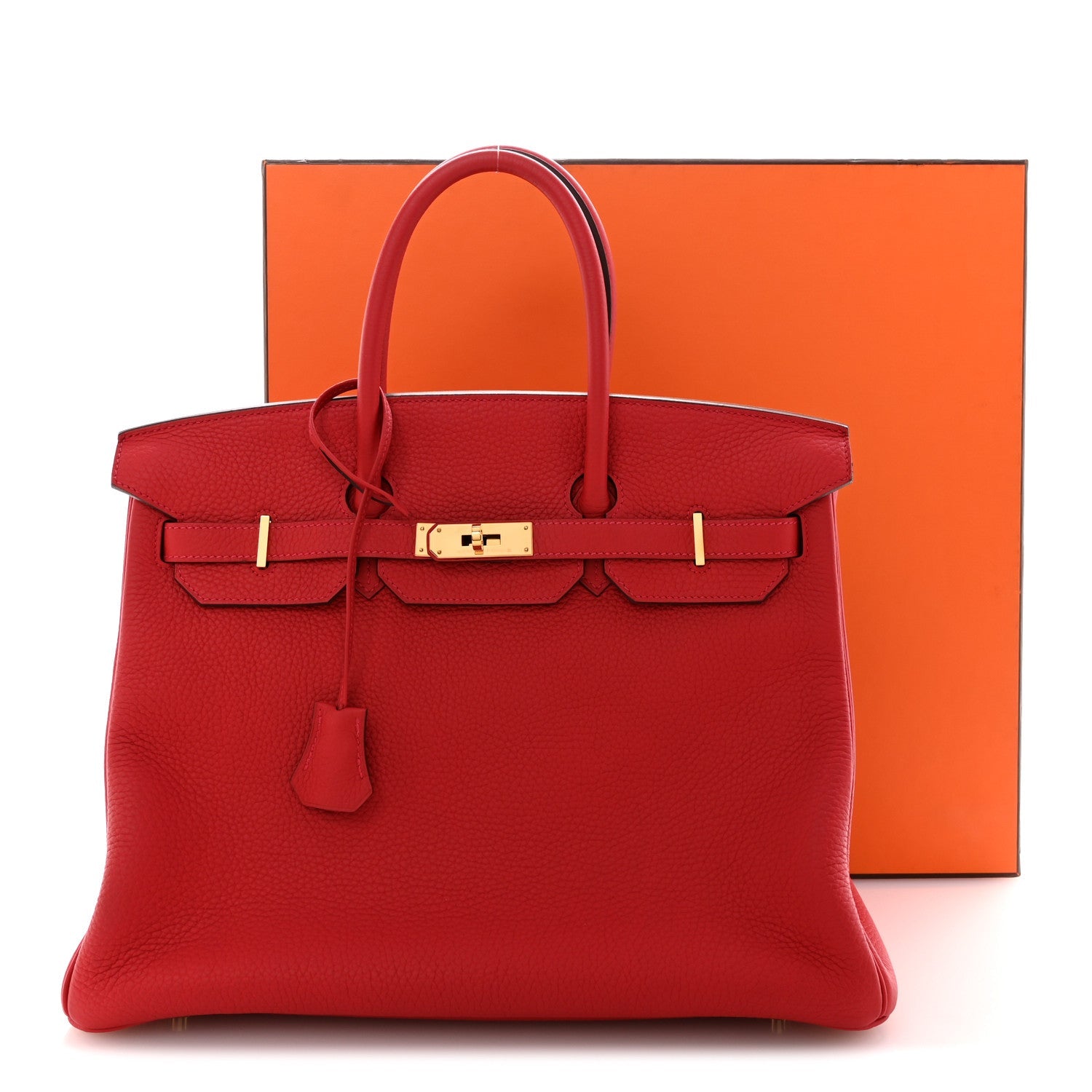 Taurillon Clemence BIRKIN 35 Rouge Casaque