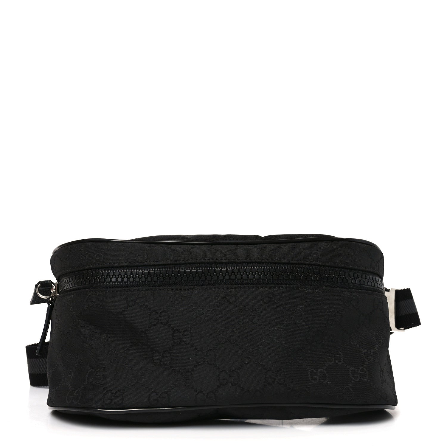 Nylon Monogram Fanny Pack Belt Bag Black