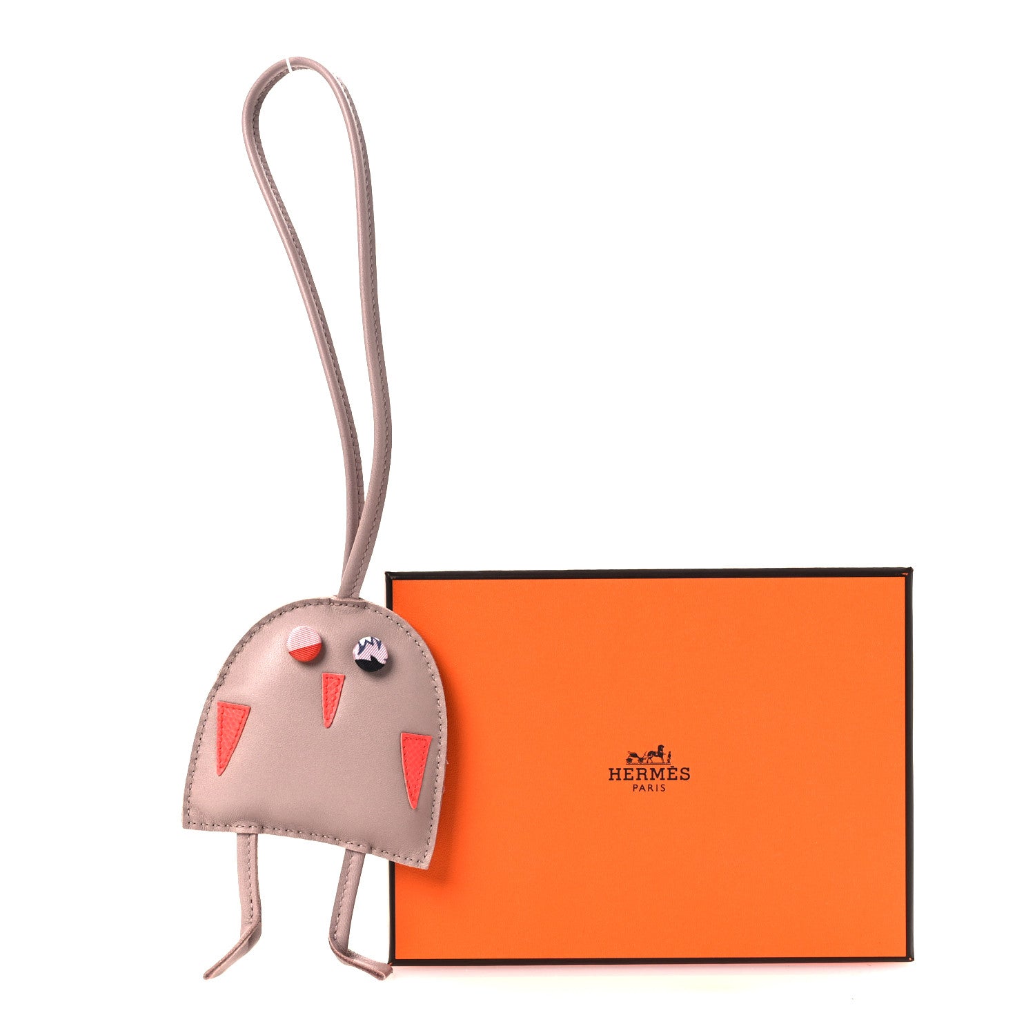 Lambskin Silk Petit H Hibouton Charm