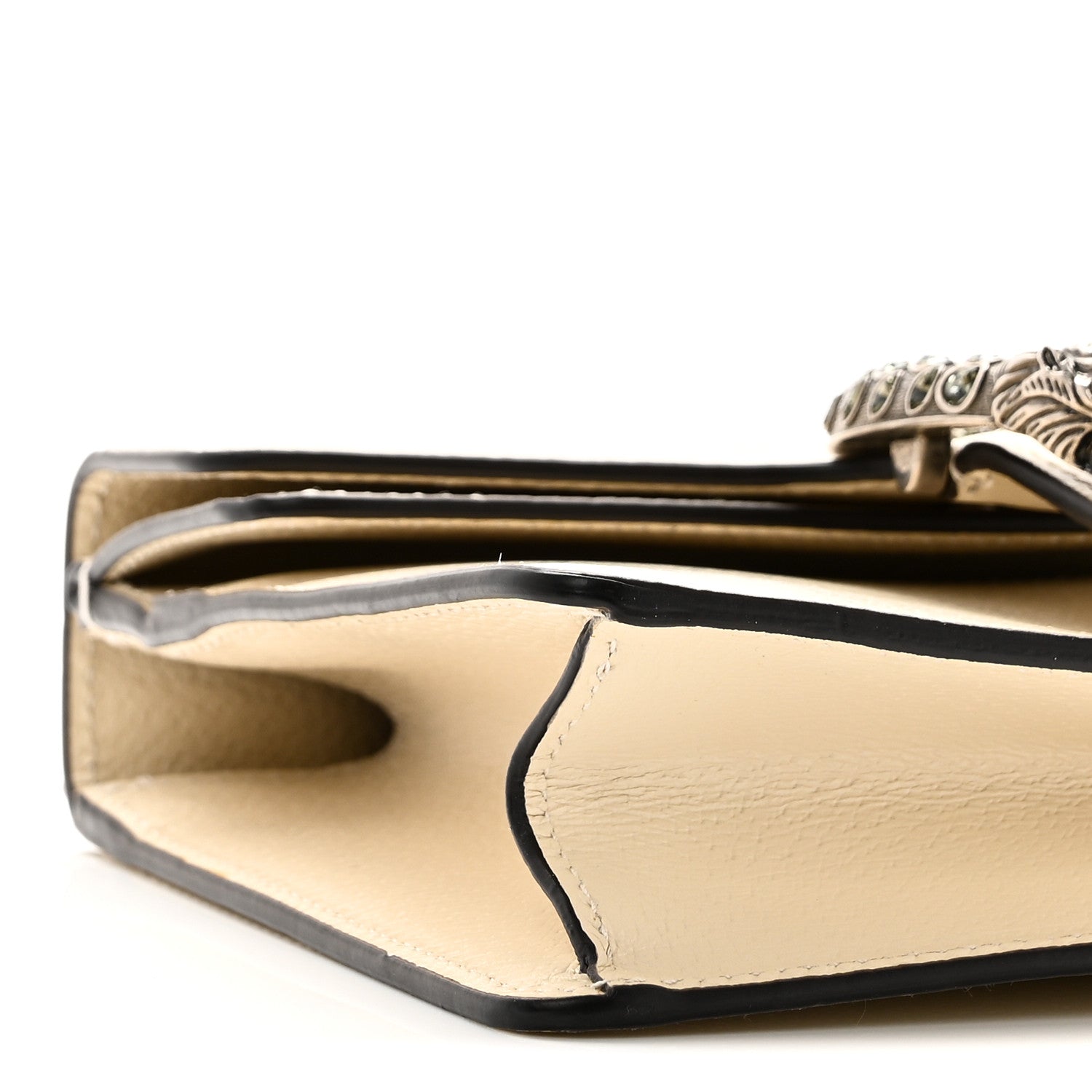 Textured Calfskin Crystal Mini Dionysus Shoulder Bag Mystic White