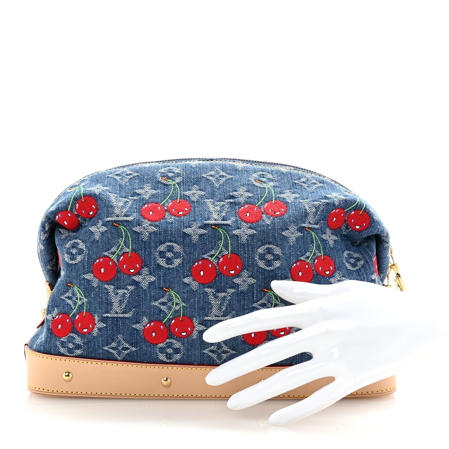 LV X TM Monogram Denim Cerises Cosmetic Pouch GM