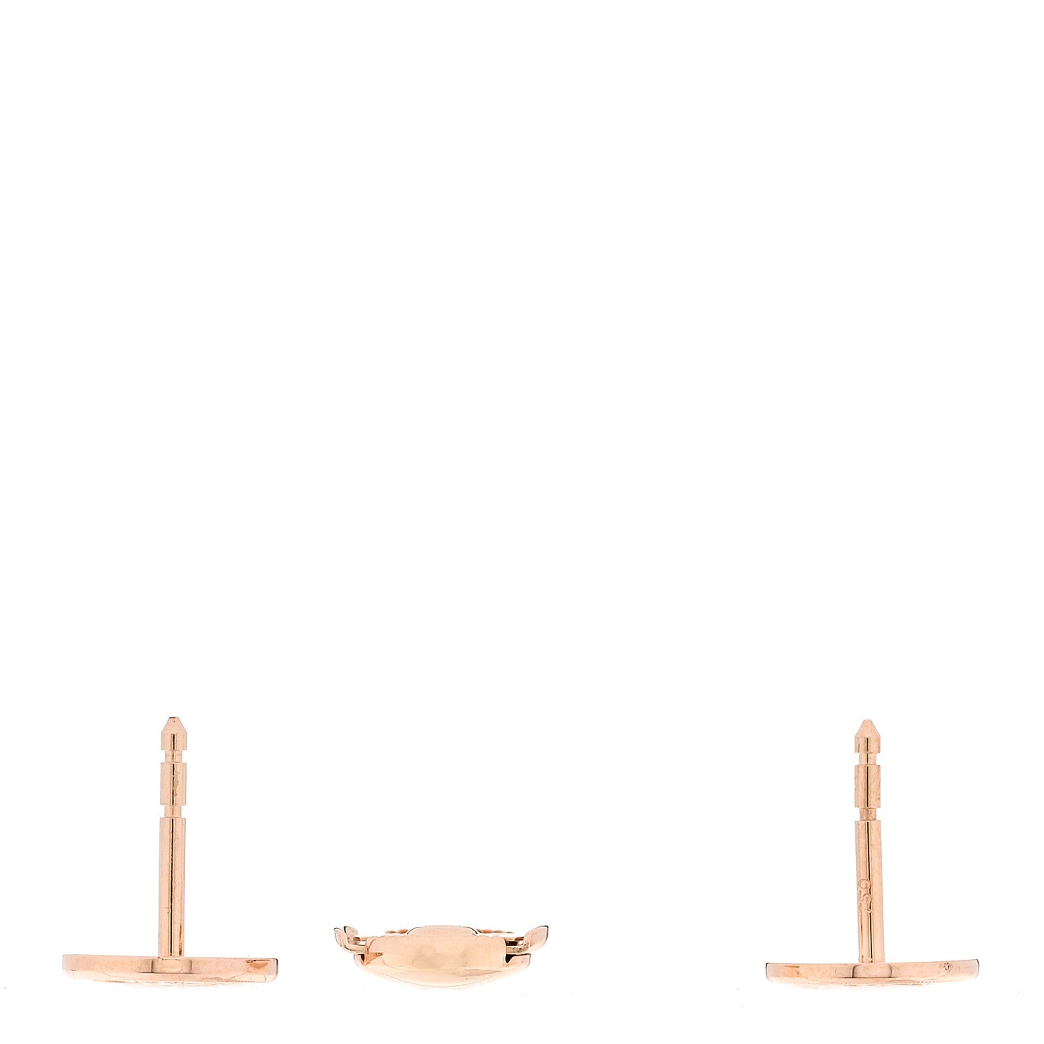 18K Rose Gold TPM Ex-Libris Stud Earrings