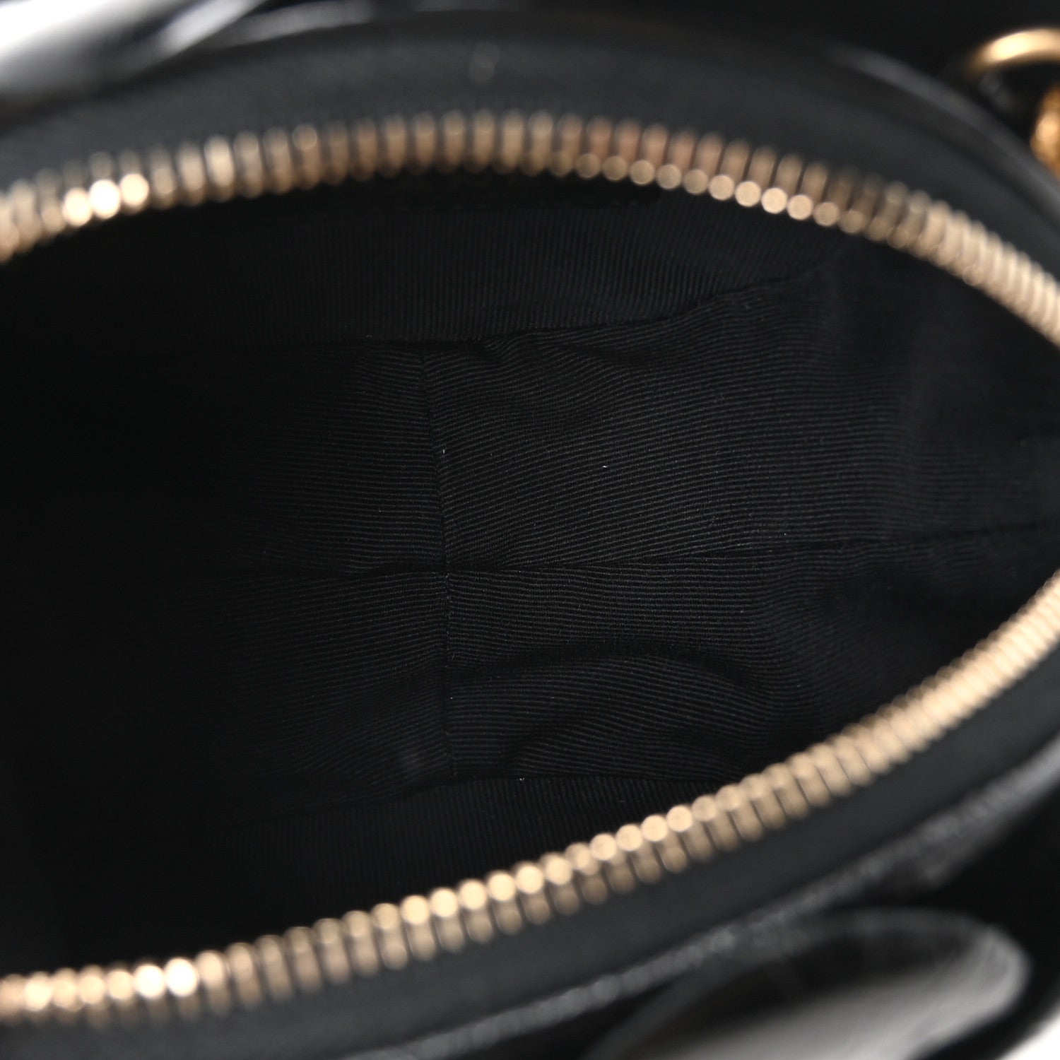 Patent Lambskin Camellia Bouquet Clutch With Chain Black