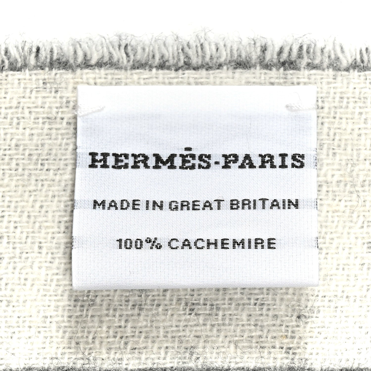 Cashmere Casaque Love Story Muffler Gris Clair Ivoire