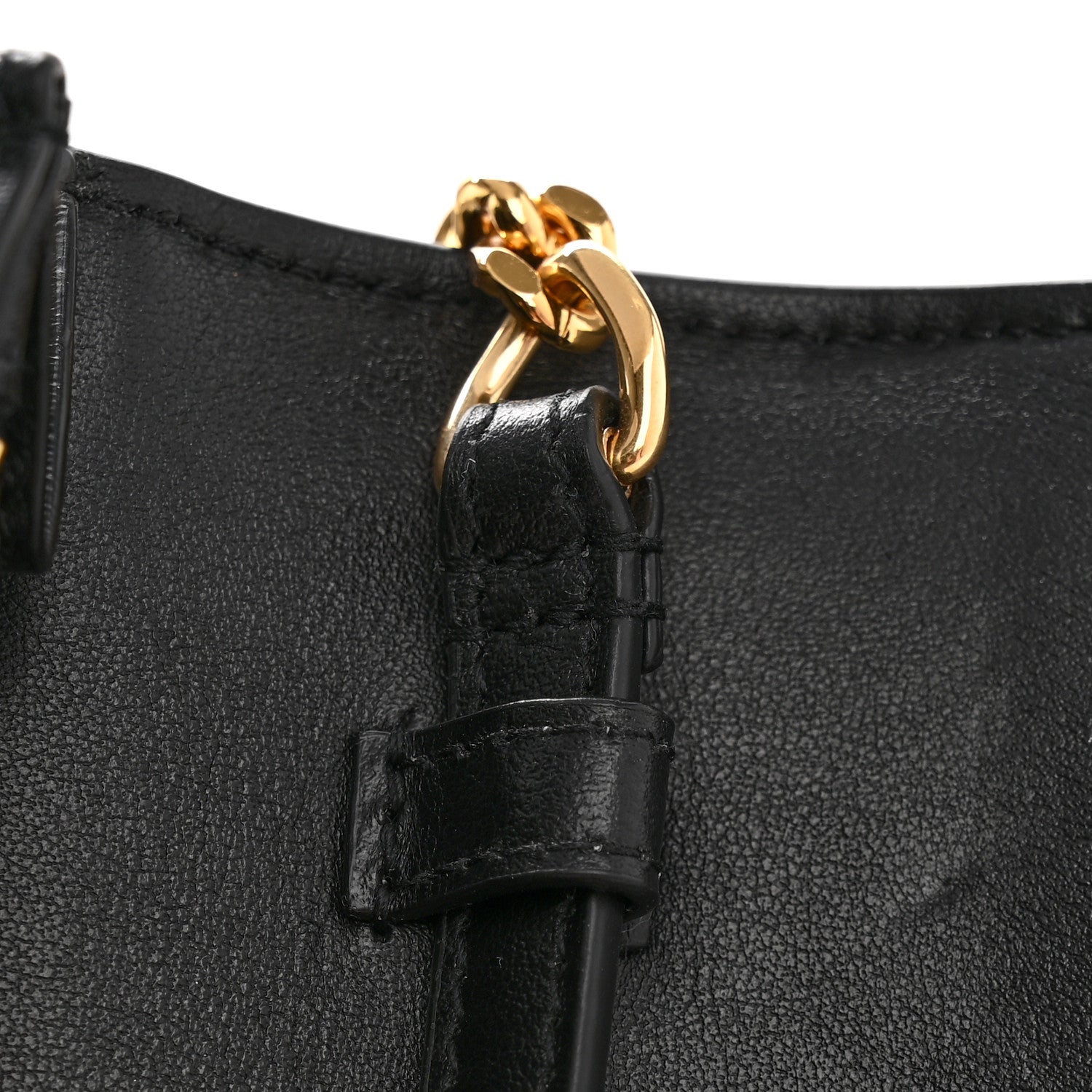 Calfskin Crocodile Embossed Cassandre Wallet On Chain WOC Black