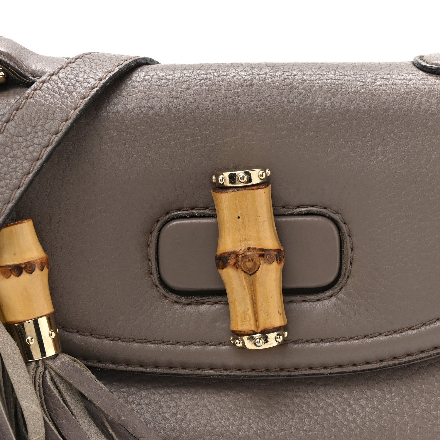 Calfskin Medium New Bamboo Top Handle Bag Mauve