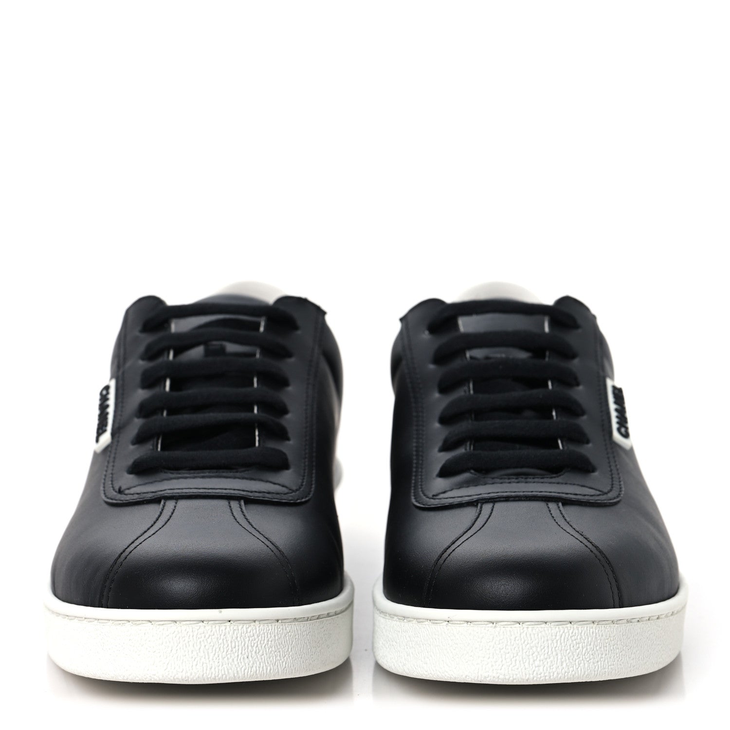 Calfskin CC Mens Uniform Sneakers 43 Black