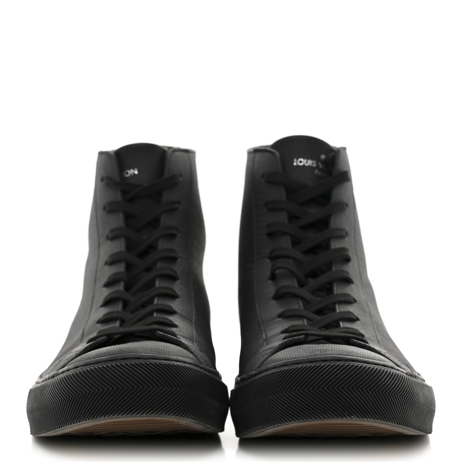 Calfskin Mens LV Tattoo Sneaker Boots 8.5 Black