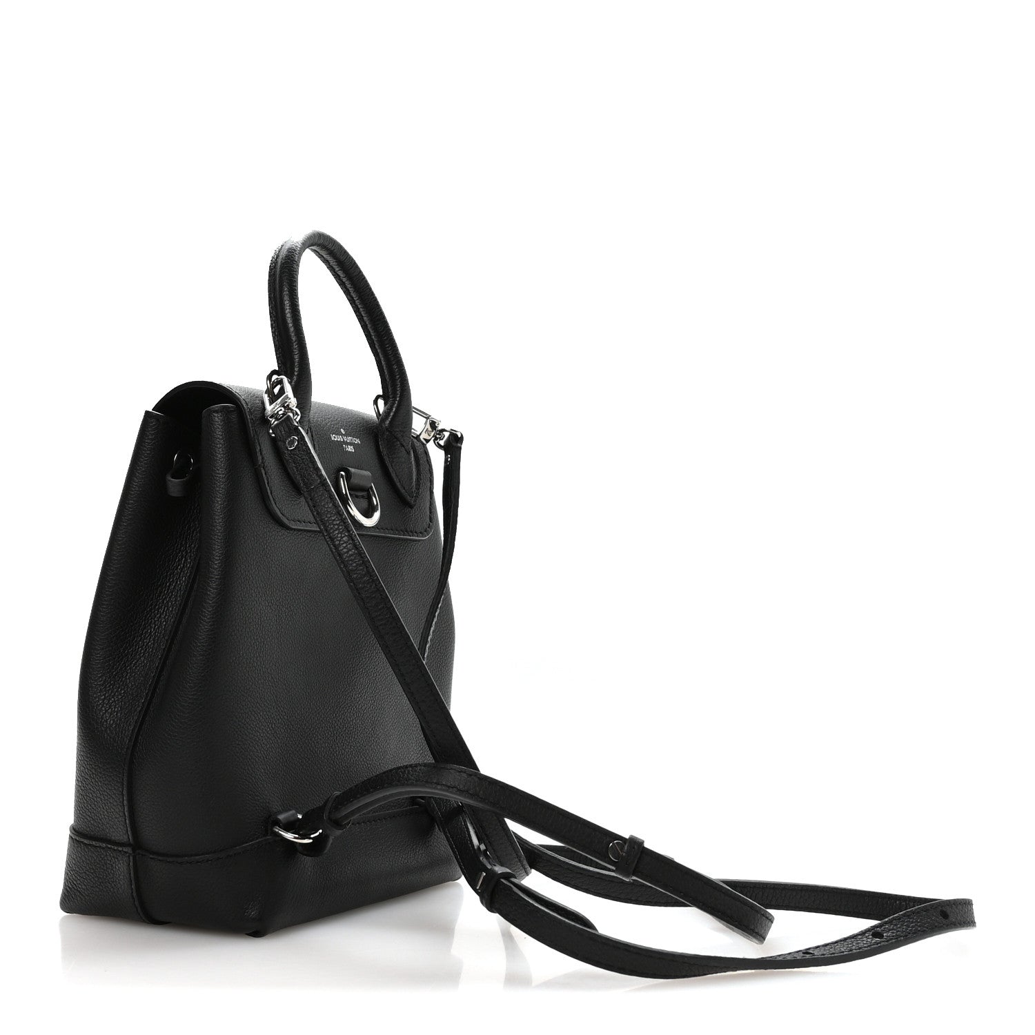Calfskin Lockme Mini Backpack Black