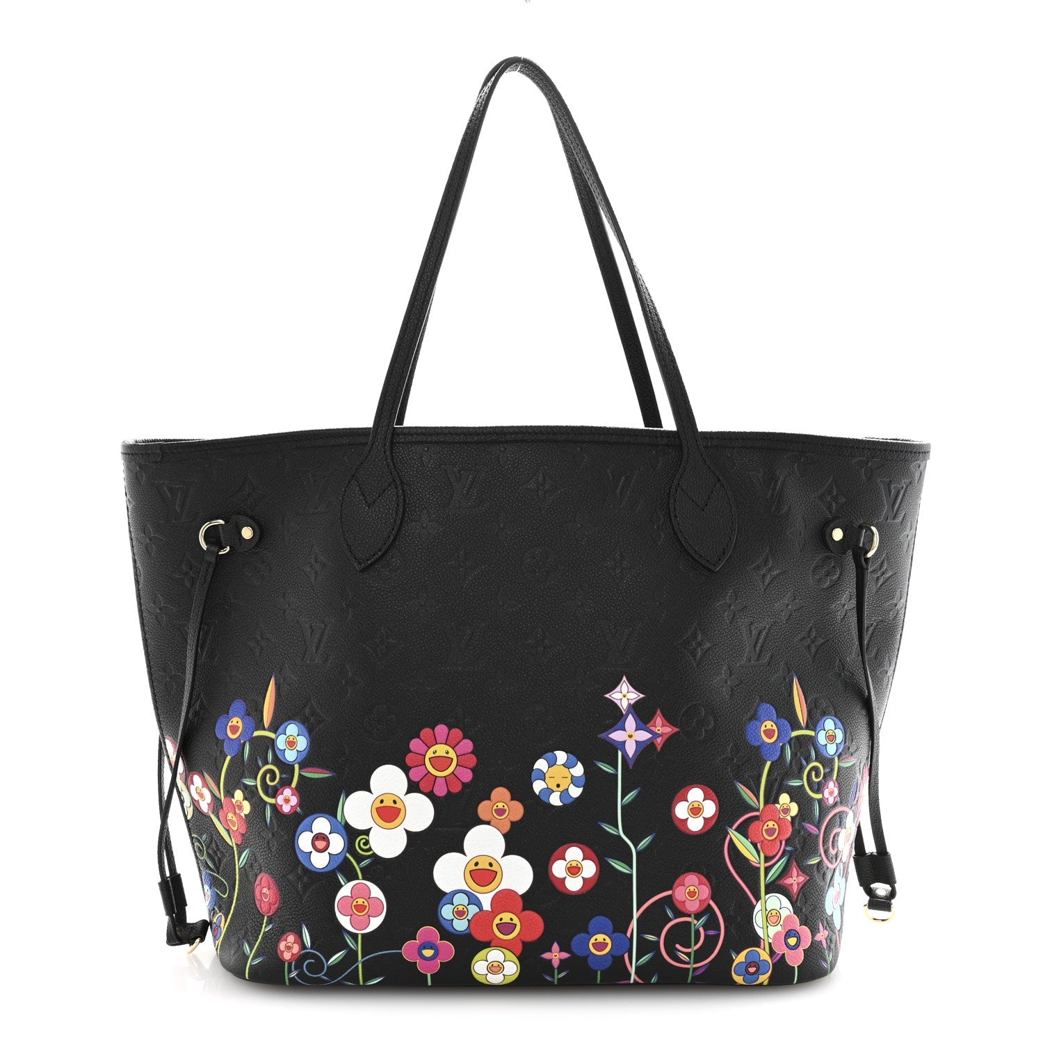 LV X TM Empreinte Flowers Neverfull MM Black