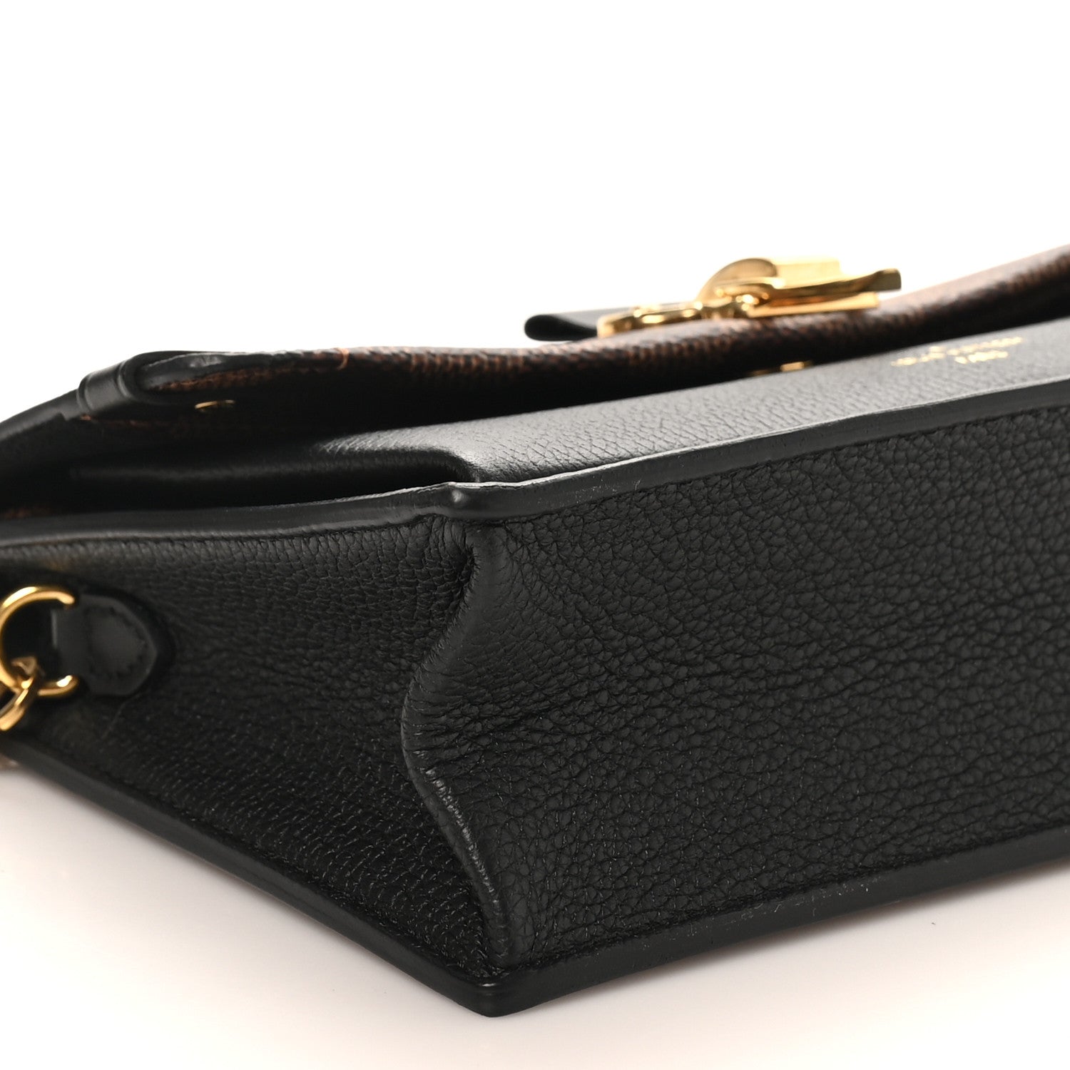 Damier Ebene Vavin Chain Wallet Black