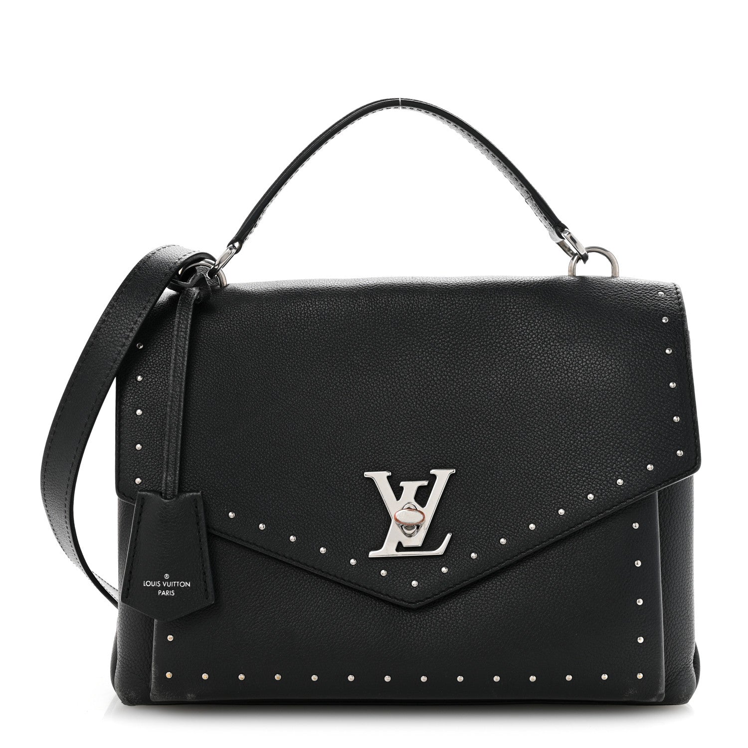 Soft Calfskin My Lockme Studs Black