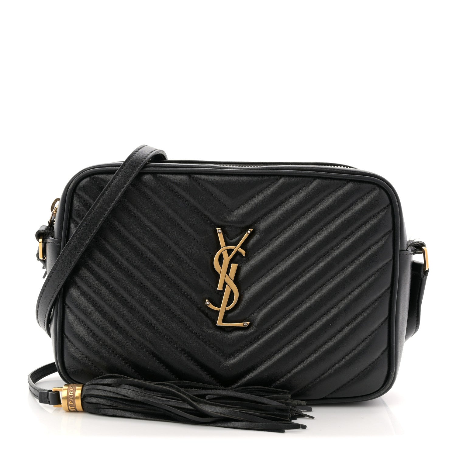 Calfskin Matelasse Monogram Lou Camera Bag Black