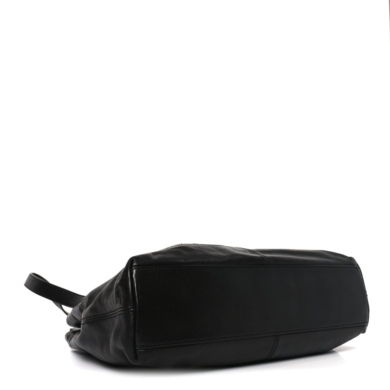 Lambskin CC Stitched Tote Black
