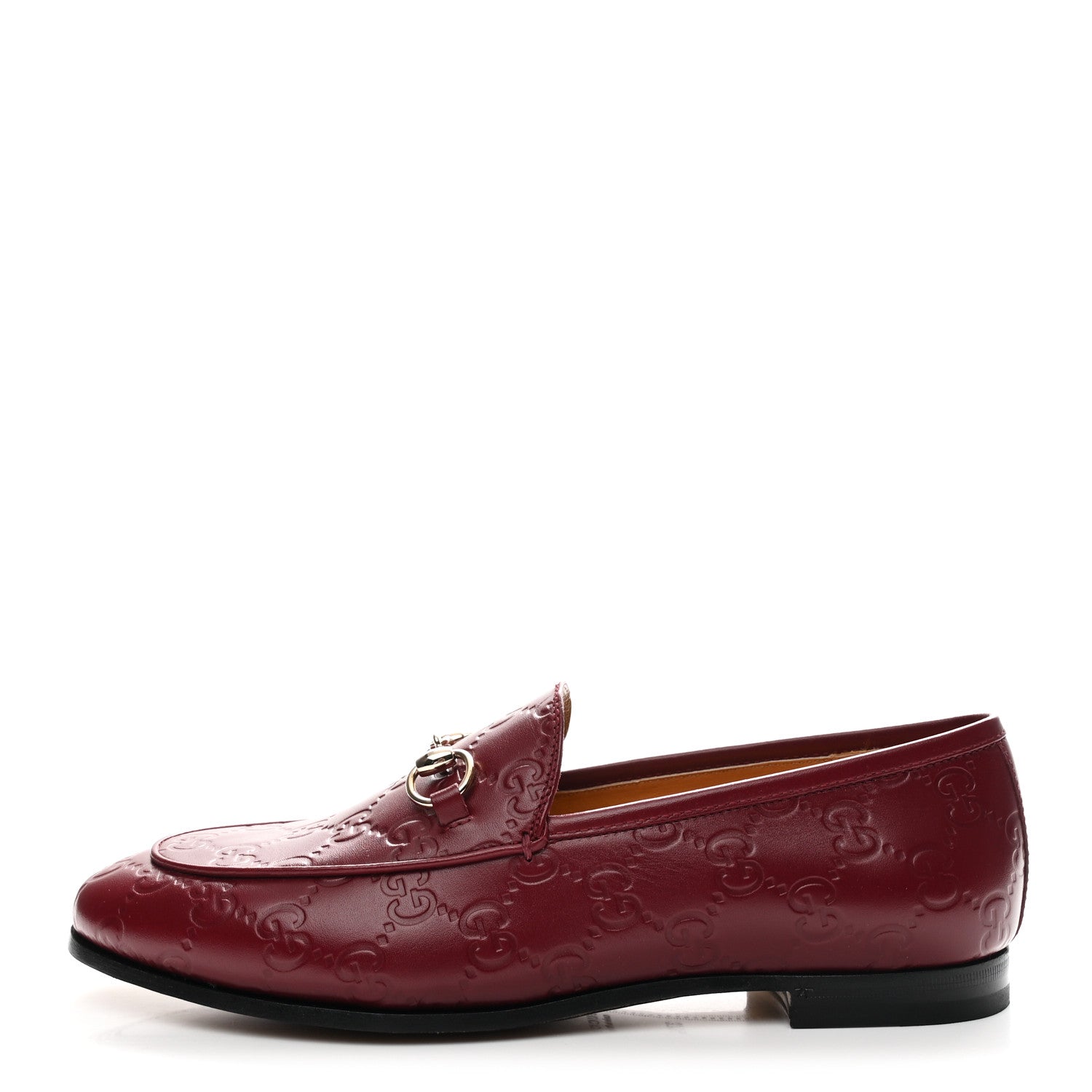 Guccissima Womens Jordaan Loafers 37.5 Rosso Ancora