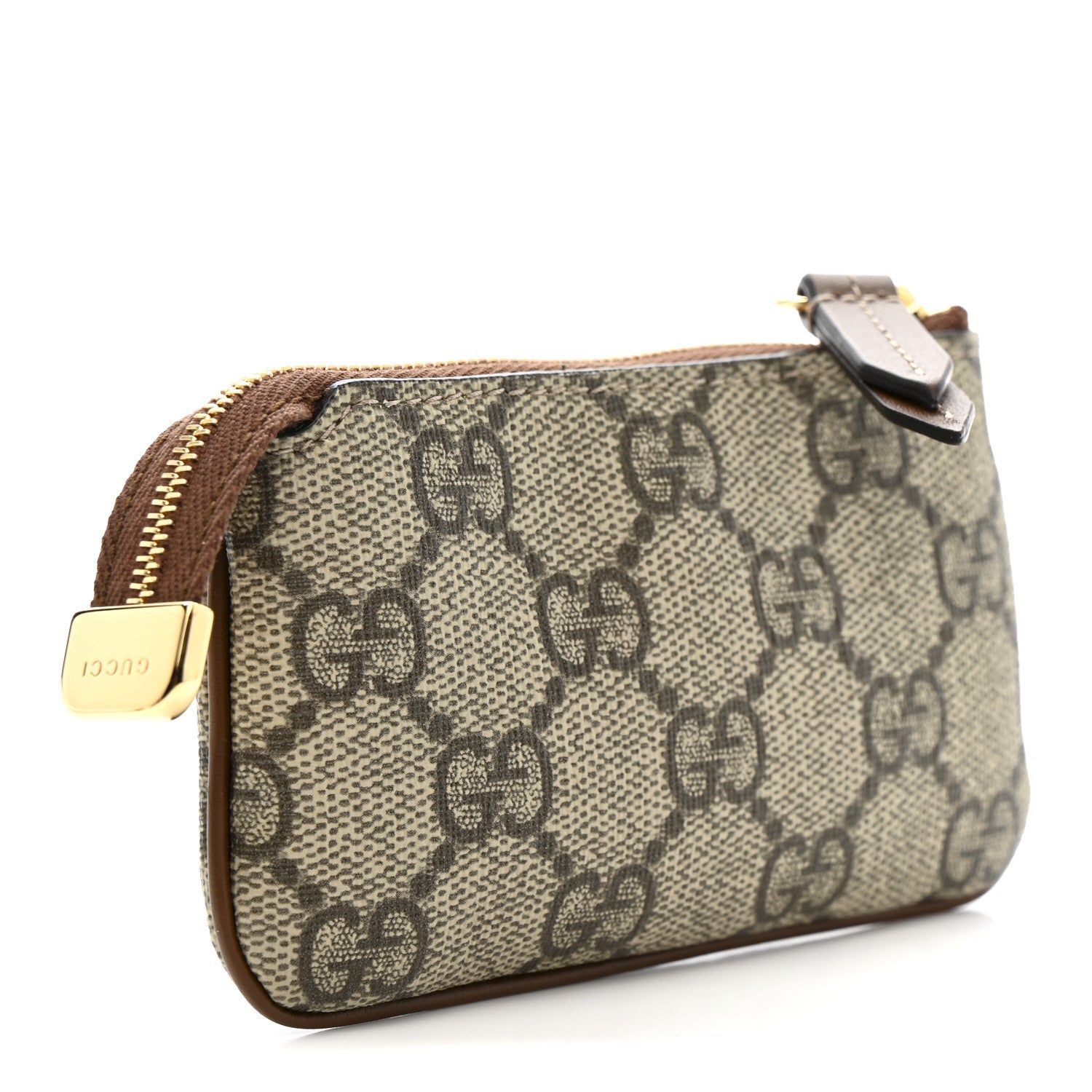 GG Supreme Monogram Key Case Beige Ebony Cuir