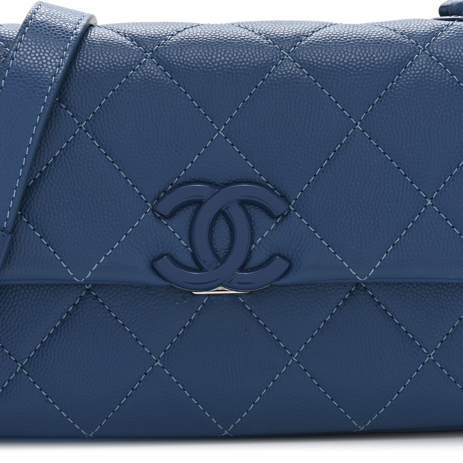 Caviar Quilted My Everything Small Flap Blue