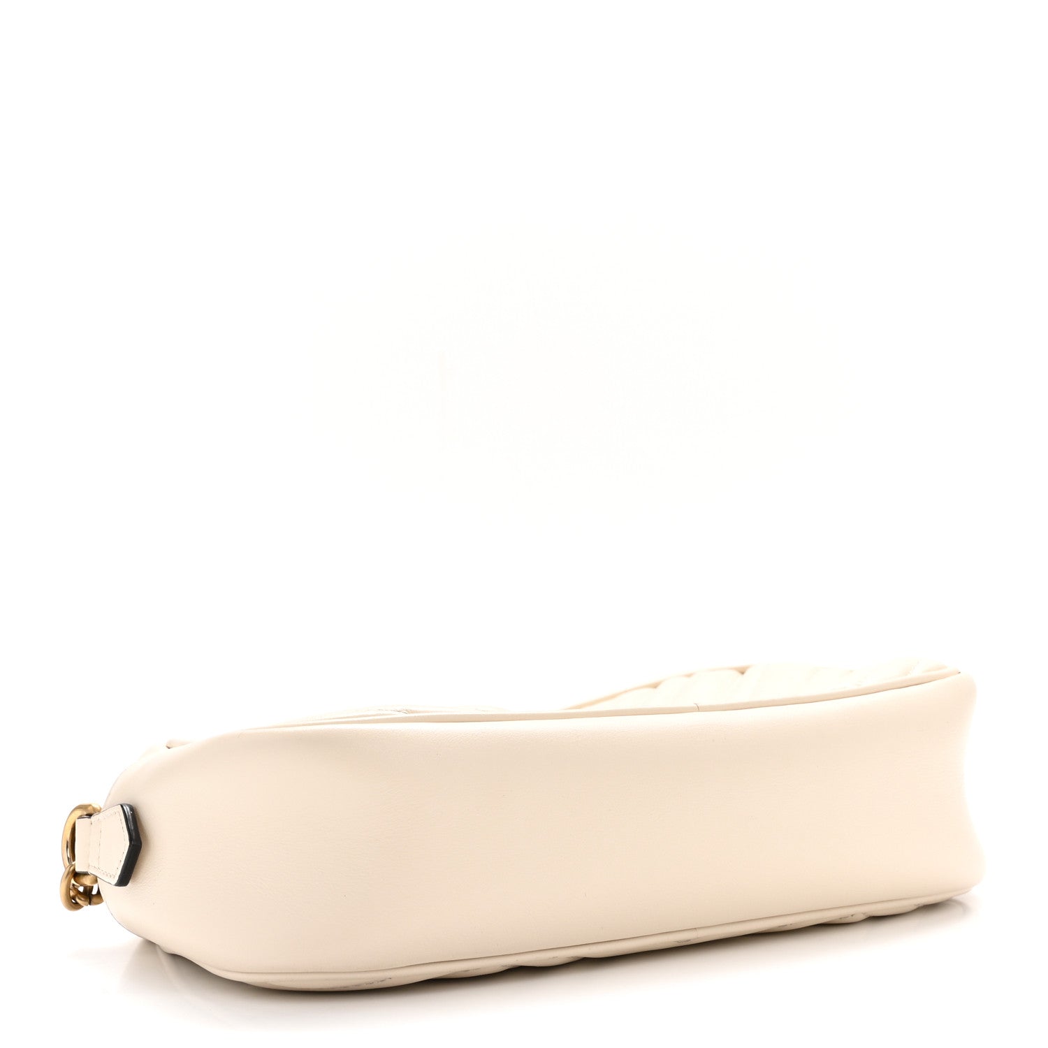 Calfskin Matelasse Small GG Marmont Chain Shoulder Bag White